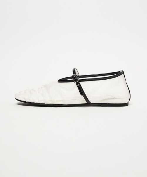 SY UNITED ARROWS（シーユナイテッドアローズ）の「＜SY＞シースルーギャザーベルトフラット10↑（パンプス・レディース・ブラウン/ブラック/ホワイト/ケリーグリーン・22.5cm/25cm/24.5cm/24cm/23.5cm/23cm/22cm）」の2枚目の写真
