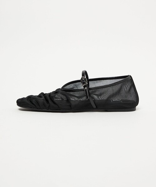 SY UNITED ARROWS（シーユナイテッドアローズ）の「＜SY＞シースルーギャザーベルトフラット10↑（パンプス・レディース・ブラウン/ブラック/ホワイト/ケリーグリーン・22.5cm/25cm/24.5cm/24cm/23.5cm/23cm/22cm）」の3枚目の写真
