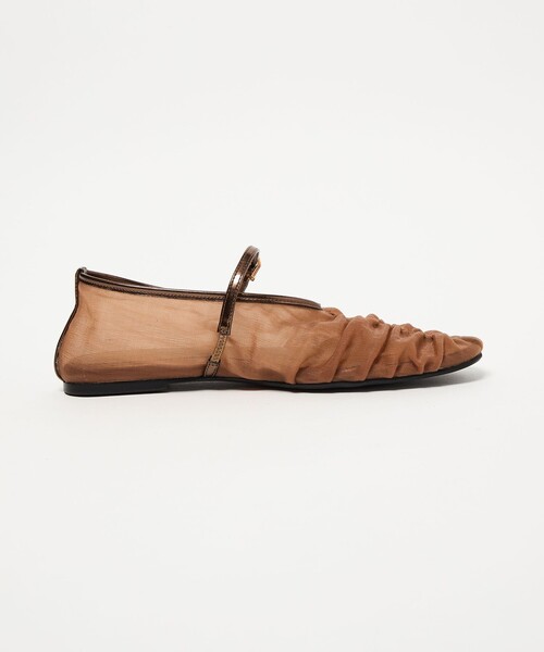 SY UNITED ARROWS（シーユナイテッドアローズ）の「＜SY＞シースルーギャザーベルトフラット10↑（パンプス・レディース・ブラウン/ブラック/ホワイト/ケリーグリーン・22.5cm/25cm/24.5cm/24cm/23.5cm/23cm/22cm）」の7枚目の写真