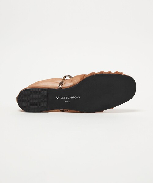 SY UNITED ARROWS（シーユナイテッドアローズ）の「＜SY＞シースルーギャザーベルトフラット10↑（パンプス・レディース・ブラウン/ブラック/ホワイト/ケリーグリーン・22.5cm/25cm/24.5cm/24cm/23.5cm/23cm/22cm）」の9枚目の写真
