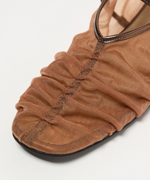 SY UNITED ARROWS（シーユナイテッドアローズ）の「＜SY＞シースルーギャザーベルトフラット10↑（パンプス・レディース・ブラウン/ブラック/ホワイト/ケリーグリーン・22.5cm/25cm/24.5cm/24cm/23.5cm/23cm/22cm）」の11枚目の写真
