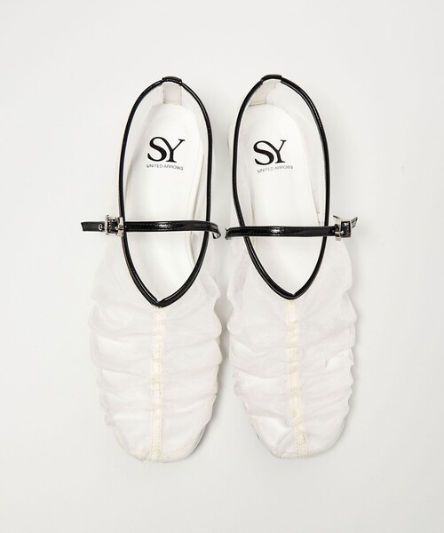 SY UNITED ARROWS（シーユナイテッドアローズ）の「＜SY＞シースルーギャザーベルトフラット10↑（パンプス・レディース・ブラウン/ブラック/ホワイト/ケリーグリーン・22.5cm/25cm/24.5cm/24cm/23.5cm/23cm/22cm）」の13枚目の写真