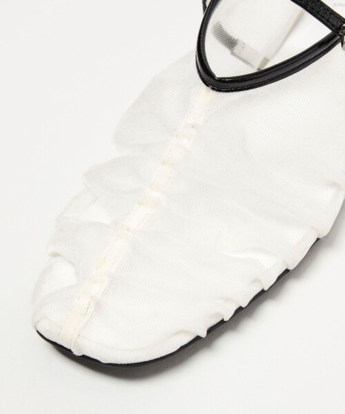 SY UNITED ARROWS（シーユナイテッドアローズ）の「＜SY＞シースルーギャザーベルトフラット10↑（パンプス・レディース・ブラウン/ブラック/ホワイト/ケリーグリーン・22.5cm/25cm/24.5cm/24cm/23.5cm/23cm/22cm）」の14枚目の写真