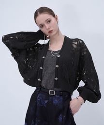 HARE（ハレ）の「スカシアミチャイナニットカーディガン(HARE)（カーディガン/ボレロ）」