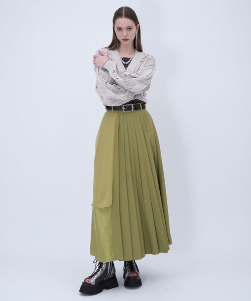 HARE（ハレ）の「スカシアミチャイナニットカーディガン(HARE)（カーディガン/ボレロ・レディース・ブラック/ブルー/グレー・FREE）」の9枚目の写真