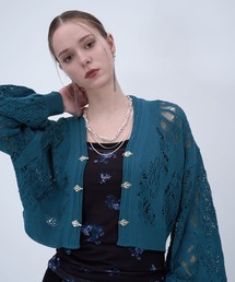 HARE（ハレ）の「スカシアミチャイナニットカーディガン(HARE)（カーディガン/ボレロ）」