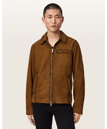ALLSAINTS（オールセインツ）の「ASHWOOD LONG SLEEVE SUEDE JACKET | ASHWOOD 長袖 スエード ジャケット（その他アウター）」