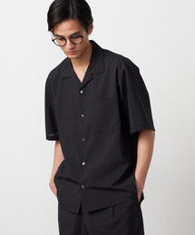 COMME CA ISM | 【吸水速乾】リネンライクポリエステル オープンカラー半袖シャツ(シャツ/ブラウス)