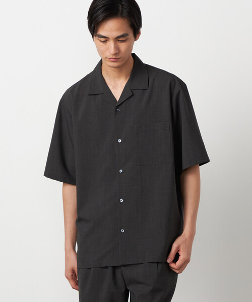 COMME CA ISM（コムサイズム）の「【吸水速乾】リネンライクポリエステル オープンカラー半袖シャツ（シャツ/ブラウス・メンズ・ベージュ/ネイビー/カーキ/ブラック・MEDIUM/LARGE）」の20枚目の写真