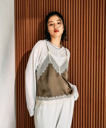 LEPSIM | サテンレースキャミ　658019(キャミソール)