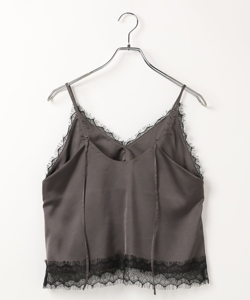 LEPSIM（レプシィム）の「サテンレースキャミ　658019（キャミソール・レディース・カーキ/ブラック/チャコールグレー・FREE）」の15枚目の写真