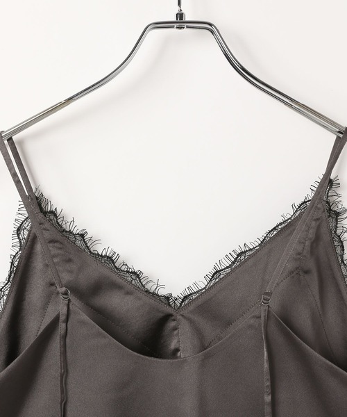 LEPSIM（レプシィム）の「サテンレースキャミ　658019（キャミソール・レディース・カーキ/ブラック/チャコールグレー・FREE）」の19枚目の写真