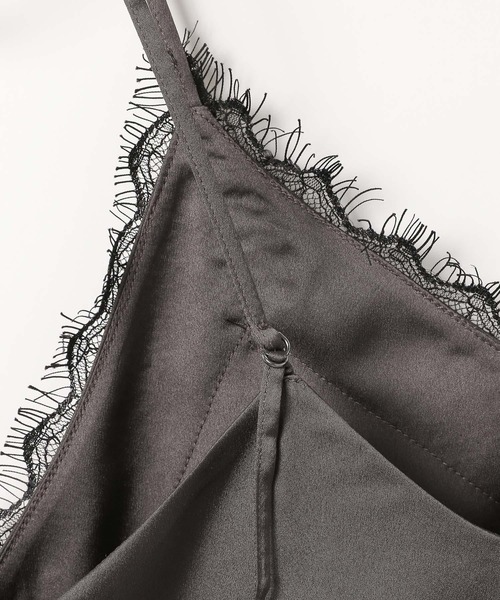 LEPSIM（レプシィム）の「サテンレースキャミ　658019（キャミソール・レディース・カーキ/ブラック/チャコールグレー・FREE）」の20枚目の写真