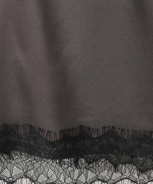 LEPSIM（レプシィム）の「サテンレースキャミ　658019（キャミソール・レディース・カーキ/ブラック/チャコールグレー・FREE）」の22枚目の写真