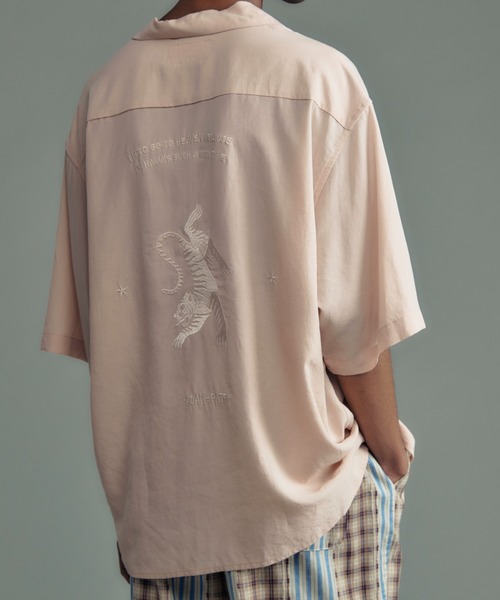 ADAM PATEK(アダムパテック)の「【ADAMPATEK/アダムパテック】tiger embroidery short sleeve shirt 半袖刺繍シャツ(シャツ/ブラウス・レディース・ブラック/ホワイト/ピンク・1/2)」の2枚目の写真