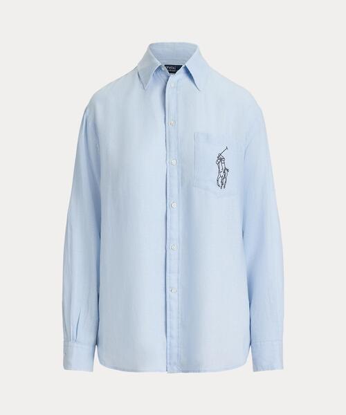 トップス POLO RALPH LAUREN POLO RALPH LAUREN 長袖 チェックシャツ L ブルー ポロラルフローレン