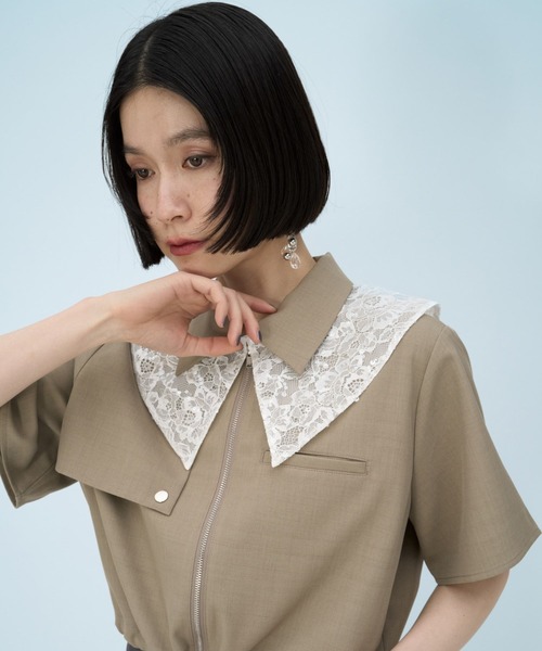 HARE(ハレ)の「マルチWAYツケエリネックレス(HARE)(付け襟・レディース・ブラック/ホワイト・FREE)」の6枚目の写真