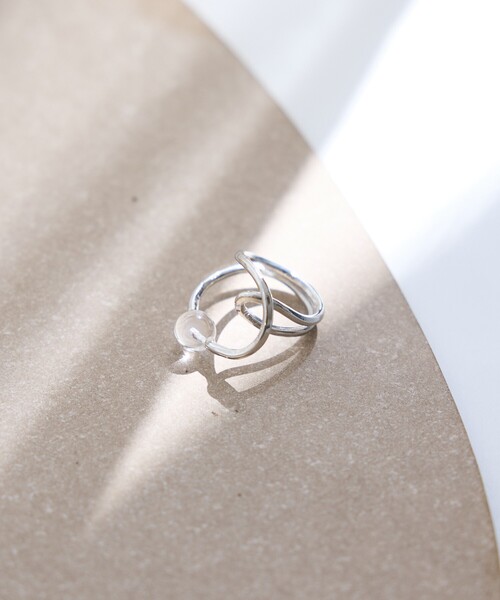 collex（コレックス）の「【dignif】【金属アレルギー対応】リンク ゛Orbit（リング・レディース・ブラック/クリア・フリー）」の5枚目の写真