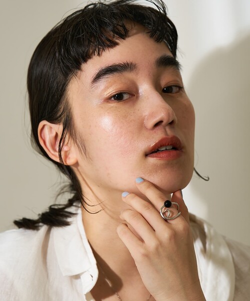 collex（コレックス）の「【dignif】【金属アレルギー対応】リンク ゛Orbit（リング・レディース・ブラック/クリア・フリー）」の9枚目の写真