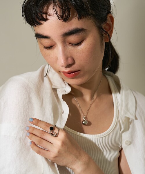 collex（コレックス）の「【dignif】【金属アレルギー対応】リンク ゛Orbit（リング・レディース・ブラック/クリア・フリー）」の12枚目の写真