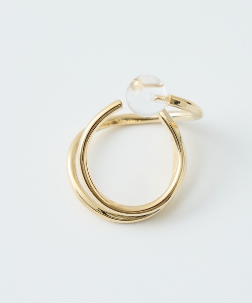 collex(コレックス)の「【dignif】【金属アレルギー対応】リンク ゛Orbit(リング・レディース・ブラック/クリア・フリー)」の4枚目の写真