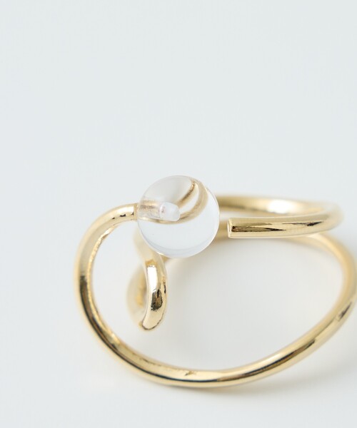 collex(コレックス)の「【dignif】【金属アレルギー対応】リンク ゛Orbit(リング・レディース・ブラック/クリア・フリー)」の3枚目の写真