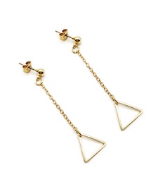 CARROLL キャロル ダブルトライアングルチェーンドロップピアス