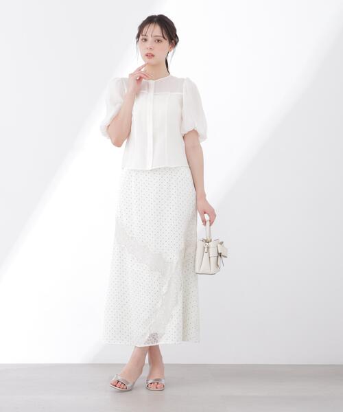 PROPORTION BODY DRESSING（プロポーションボディドレッシング）の「レーストリムスカート / 1216120407（スカート・レディース・オフホワイト/ホワイト系その他・P/S/MEDIUM/SMALL）」の18枚目の写真