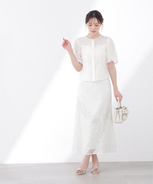 PROPORTION BODY DRESSING（プロポーションボディドレッシング）の「レーストリムスカート / 1216120407（スカート・レディース・オフホワイト/ホワイト系その他・P/S/MEDIUM/SMALL）」の19枚目の写真
