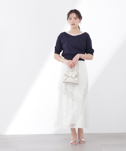PROPORTION BODY DRESSING（プロポーションボディドレッシング）の「レーストリムスカート / 1216120407（スカート・レディース・オフホワイト/ホワイト系その他・P/S/MEDIUM/SMALL）」の22枚目の写真