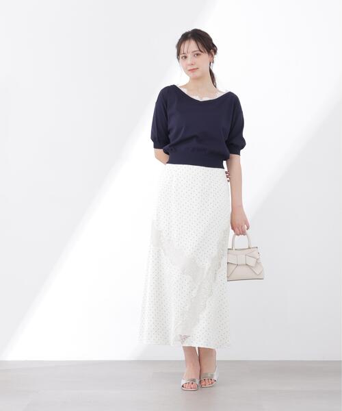 PROPORTION BODY DRESSING(プロポーションボディドレッシング)の「レーストリムスカート / 1216120407(スカート・レディース・オフホワイト/ホワイト系その他・P/S/MEDIUM/SMALL)」の12枚目の写真