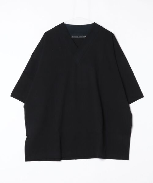 my beautiful landlet（マイビューティフルランドレット）の「【my beautiful landlet】 USA COTTON V-NECK BIG T-SHIRT（Tシャツ/カットソー・メンズ・ブラック/オフホワイト/グレー/チャコールグレー・FREE）」の2枚目の写真