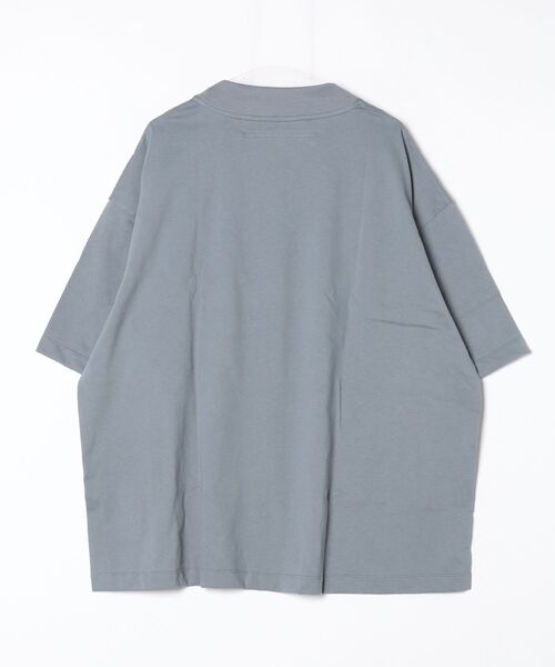 my beautiful landlet（マイビューティフルランドレット）の「【my beautiful landlet】 USA COTTON V-NECK BIG T-SHIRT（Tシャツ/カットソー・メンズ・ブラック/オフホワイト/グレー/チャコールグレー・FREE）」の5枚目の写真