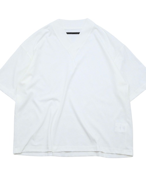 my beautiful landlet(マイビューティフルランドレット)の「【my beautiful landlet】 USA COTTON V-NECK BIG T-SHIRT(Tシャツ/カットソー・メンズ・ブラック/オフホワイト/グレー/チャコールグレー・FREE)」の15枚目の写真