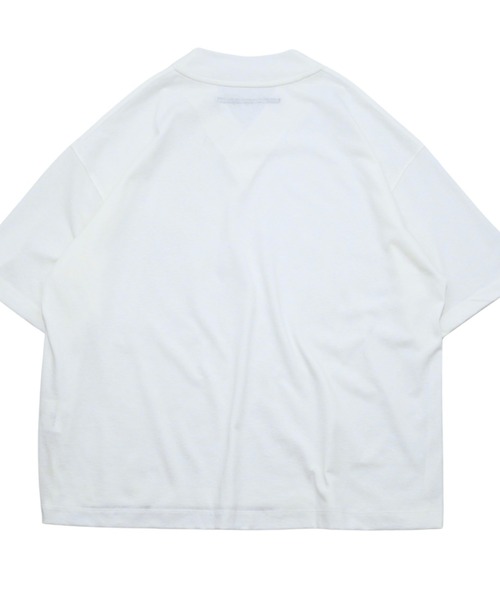 my beautiful landlet(マイビューティフルランドレット)の「【my beautiful landlet】 USA COTTON V-NECK BIG T-SHIRT(Tシャツ/カットソー・メンズ・ブラック/オフホワイト/グレー/チャコールグレー・FREE)」の12枚目の写真