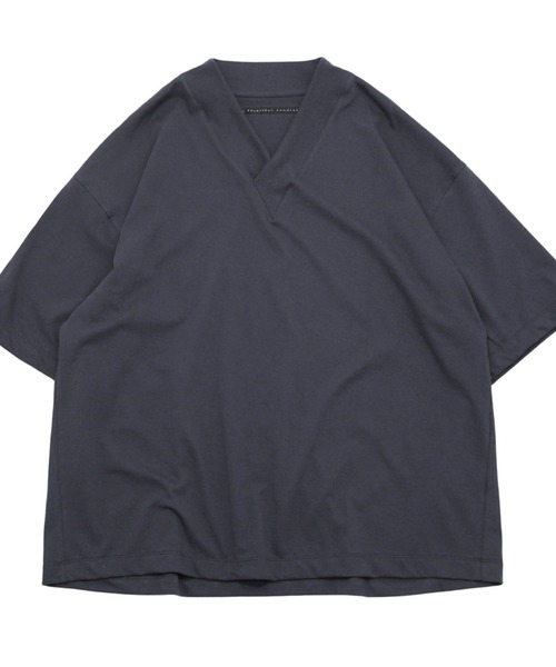 my beautiful landlet(マイビューティフルランドレット)の「【my beautiful landlet】 USA COTTON V-NECK BIG T-SHIRT(Tシャツ/カットソー・メンズ・ブラック/オフホワイト/グレー/チャコールグレー・FREE)」の13枚目の写真