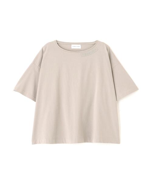 human woman(ヒューマンウーマン)の「◆【ウォッシャブル】刺繍ロゴ入り天竺Tシャツ(Tシャツ/カットソー・レディース・ホワイト/ベージュ系その他2・MEDIUM)」の3枚目の写真