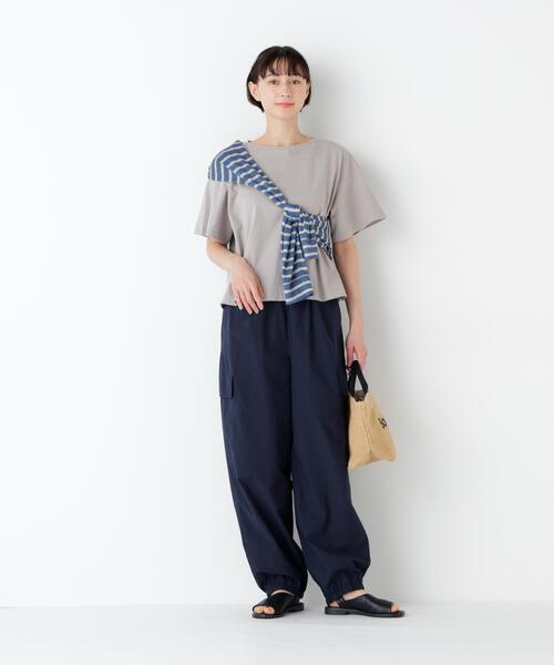 human woman(ヒューマンウーマン)の「◆【ウォッシャブル】刺繍ロゴ入り天竺Tシャツ(Tシャツ/カットソー・レディース・ホワイト/ベージュ系その他2・MEDIUM)」の17枚目の写真