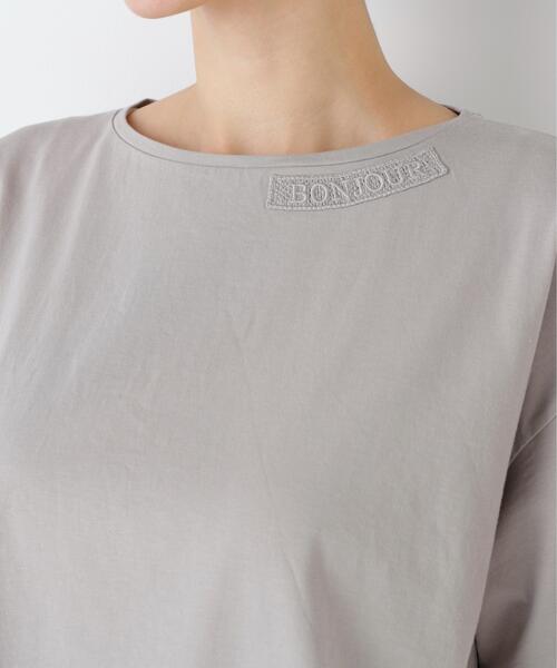 human woman(ヒューマンウーマン)の「◆【ウォッシャブル】刺繍ロゴ入り天竺Tシャツ(Tシャツ/カットソー・レディース・ホワイト/ベージュ系その他2・MEDIUM)」の13枚目の写真