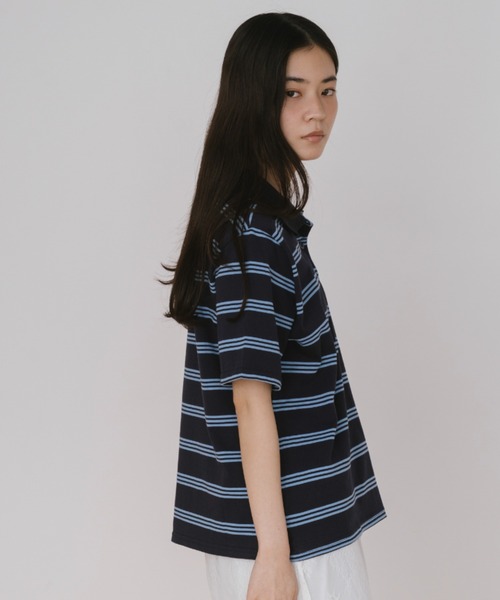 duei（デュイ）の「ボーダーポロトップス（Tシャツ/カットソー・レディース・ボルドー/ネイビー・FREE）」の8枚目の写真