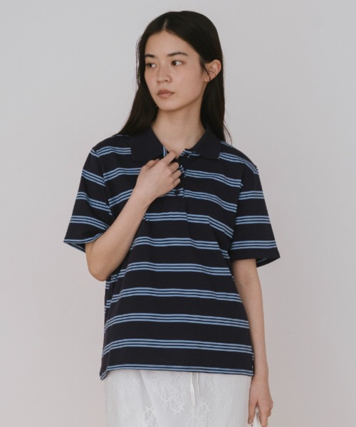 duei（デュイ）の「ボーダーポロトップス（Tシャツ/カットソー・レディース・ボルドー/ネイビー・FREE）」の18枚目の写真