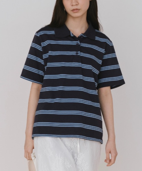 duei（デュイ）の「ボーダーポロトップス（Tシャツ/カットソー・レディース・ボルドー/ネイビー・FREE）」の20枚目の写真