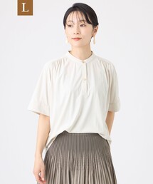 【L】【接触冷感・マシンウォッシャブル】コンチェロプルオーバーブラウス