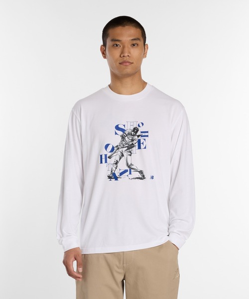 NEW BALANCE（ニューバランス）の「大谷翔平グラフィック長袖Tシャツ2（Tシャツ/カットソー・メンズ・ブラック/ホワイト・SMALL/MEDIUM/LARGE/X-LARGE/XX-LARGE）」の2枚目の写真