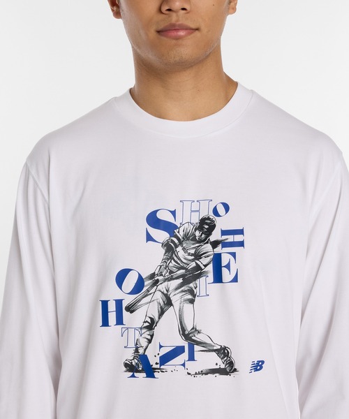NEW BALANCE（ニューバランス）の「大谷翔平グラフィック長袖Tシャツ2（Tシャツ/カットソー・メンズ・ブラック/ホワイト・SMALL/MEDIUM/LARGE/X-LARGE/XX-LARGE）」の13枚目の写真