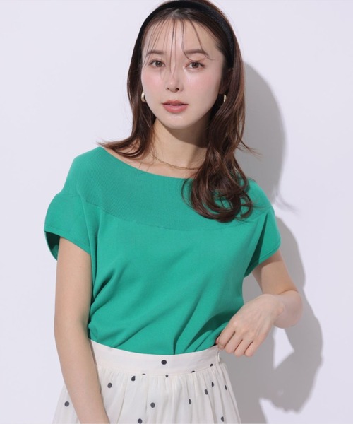 Mystrada(マイストラーダ)の「シンプルゆるニット(ニット/セーター・レディース・グリーン/ピンク/ホワイト/ライトイエロー/ブラック/ブラウン・38)」の4枚目の写真