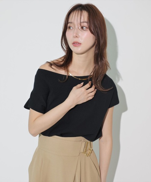 Mystrada(マイストラーダ)の「シンプルゆるニット(ニット/セーター・レディース・グリーン/ピンク/ホワイト/ライトイエロー/ブラック/ブラウン・38)」の22枚目の写真
