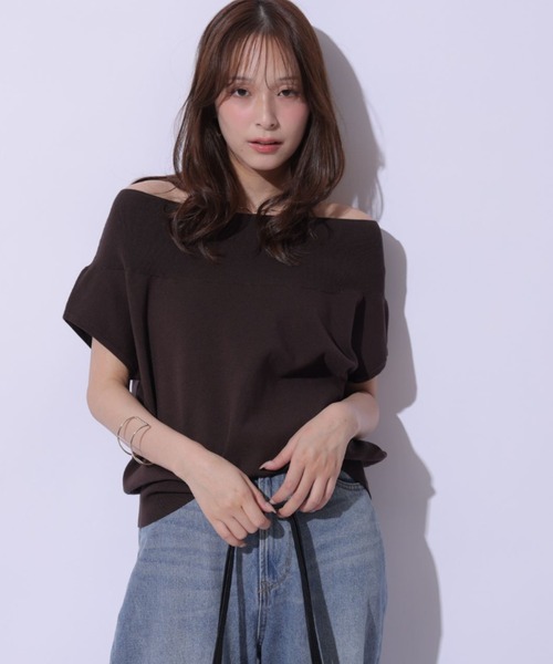 Mystrada(マイストラーダ)の「シンプルゆるニット(ニット/セーター・レディース・グリーン/ピンク/ホワイト/ライトイエロー/ブラック/ブラウン・38)」の18枚目の写真