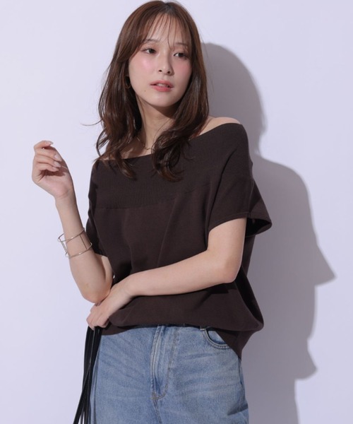 Mystrada(マイストラーダ)の「シンプルゆるニット(ニット/セーター・レディース・グリーン/ピンク/ホワイト/ライトイエロー/ブラック/ブラウン・38)」の19枚目の写真