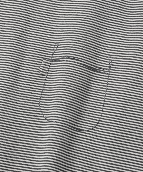 NONBLANK(ノンブランク)の「ピンストライプTシャツ_GREY(Tシャツ/カットソー・メンズ・ライトグレー・MEDIUM/LARGE/X-LARGE)」の4枚目の写真